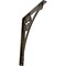 Ekena Millwork Crawley Wrought Iron Bracket, (Single center brace), Antiqued Pale Gold 1 1/2"W x 12"D x 15"H BKTM01X12X15SCRAPG - alternate 1